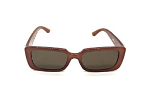 Kendall + Kylie Caramel Brown Rectangle Frame/ Brown Lenses Sunglasses