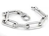 Judith Ripka Rhodium Over Sterling Silver Verona Link Bracelet