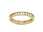 White Diamond 10K Yellow Gold Eternity Band Ring 0.75ctw