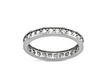 White Diamond 10K White Gold Eternity Band Ring 0.75ctw