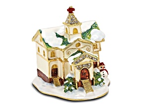 REJOICE Winter Church Trinket Box