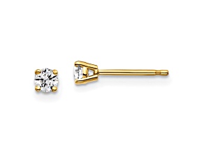 14K Yellow Gold Lab Grown Diamond 1/7ctw VS/SI GH 4 Prong Earrings