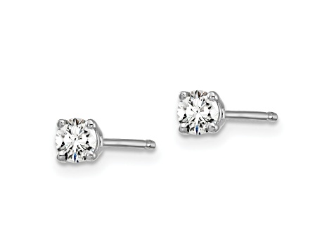 14K White Gold Lab Grown Diamond 1/7ctw VS/SI GH 4 Prong Earrings