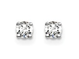 14K White Gold Lab Grown Diamond 1/7ctw VS/SI GH 4 Prong Earrings