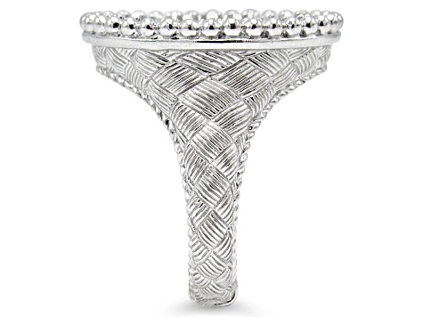 Judith Ripka 2.85ctw Bella Luce Diamond Simulant Rhodium Over Sterling Silver Ring