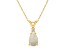 8x5mm Pear Shape Opal with Diamond Accent 14k Yellow Gold Pendant With Chain