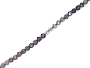 Ombre Blue Spinel 3.5mm Faceted Rounds Bead Strand, 13" strand length