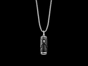Star Wars™ Fine Jewelry Boba Fett™ Black & White Diamond Black Rhodium Over Silver Pendant 0.20ctw