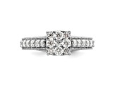 Rhodium Over 14K White Gold Lab Grown Diamond VS/SI GH, Cluster Ring 0.991ctw