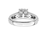 Rhodium Over 14K White Gold Lab Grown Diamond VS/SI GH, Cluster Ring 0.991ctw