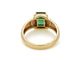 1.60 Ctw Emerald with 0.08 Ctw Diamond Ring in 14K YG