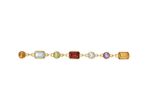 Multi-Gem 14k Yellow Gold 18" Necklace 19.94ctw