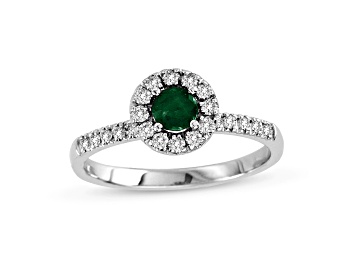 Picture of 0.58cttw Emerald and Diamond Ring in 14k Gold
