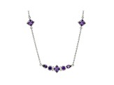 Judith Ripka 5ctw Purple Bella Luce Rhodium over Sterling Silver Station Necklace