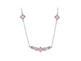 Judith Ripka 5ctw Pink Bella Luce Rhodium over Sterling Silver Station Necklace