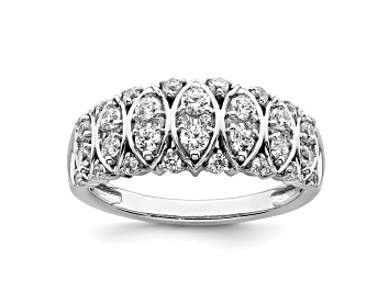 Picture of Rhodium Over 14K White Gold Diamond Band 0.76ctw