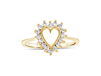 Picture of 0.30ctw Diamond Heart Shaped Ring in 14k Yellow Gold
