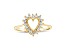 0.30ctw Diamond Heart Shaped Ring in 14k Yellow Gold