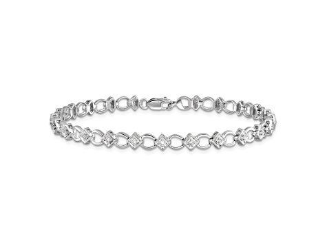 14K White Gold Lab Grown Diamond Bracelet