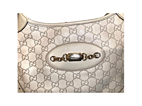 Gucci White Guccissima Leather Punch Hobo - 11SNFA | JTV