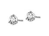 Rhodium Over 14K Gold Lab Grown Diamond 2ct. VS/SI GH+, 3 Prong Screwback Earrings