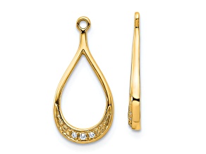 10k Yellow Gold Diamond Earring Jackets