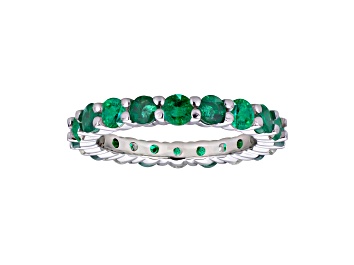 Picture of 2.20ctw Emerald Eternity Band Ring in 14k White Gold