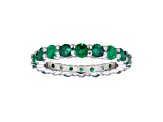 2.20ctw Emerald Eternity Band Ring in 14k White Gold