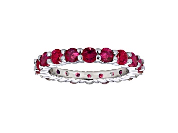 Picture of 2.75ctw Ruby Eternity Band Ring in 14k White Gold