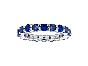 2.85ctw Sapphire Eternity Band Ring in 14k White Gold