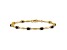 14k Yellow Gold and Rhodium Over 14k Yellow Gold Diamond and Oval Sapphire Bracelet