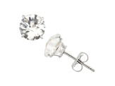 Lab Created White Sapphire Round 10K White Gold Stud Earrings, 2ctw