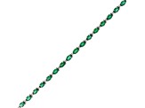9.40ctw Emerald and Diamond Bracelet set in 14k White Gold