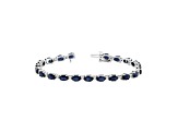 11.40ctw Sapphire and Diamond Bracelet set in 14k White Gold