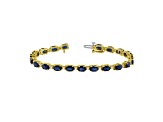 11.40ctw Sapphire and Diamond Bracelet set in 14k Yellow Gold