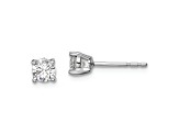 Rhodium Over 14K White Gold Lab Grown Diamond SI1/SI2, G H I, Post Earrings