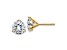 14K Yellow Gold 4ct. 8.0mm Round J-K Color Moissanite Earrings