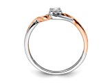 14K Two-tone White and Rose Gold First Promise 1/20 ct. Diamond Promise/Engagement Ring 0.05ctw