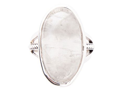 Barse Jewelry Oval Gray Quartz Sterling Silver Ring