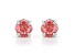 Pink Lab-Grown Diamond 14k White Gold Solitaire Stud Earrings 0.75ctw