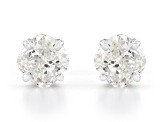 white lab-grown diamond 14kt white gold stud earrings 0.75ctw