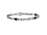 Rhodium Over 14k White Gold Garnet Bracelet