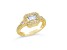 Judith Ripka 1.4ctw Baguette Bella Luce Diamond Simulant 14K Gold Clad Ring