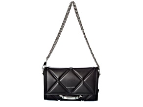 Alexander McQueen The Story Black Leather Quilted Shoulder Bag