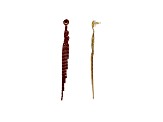 Off Park® Collection, Gold-Tone Graduated Red Crystal Fringe Earrings.