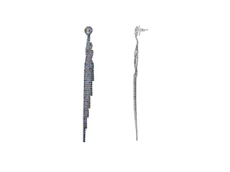 Off Park® Collection, Gold-Tone Graduated AB Crystal Fringe Earrings.