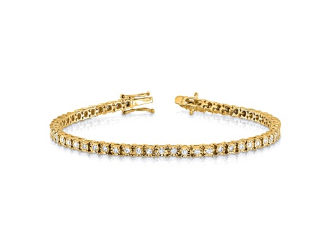 14k Yellow Gold Illusion Setting Diamond Bracelet