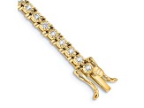 14k Yellow Gold Illusion Setting Diamond Bracelet