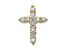 14k Yellow Gold Diamond Cross Chain Slide Pendant