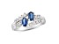 0.85ctw Sapphire and Diamond Two Stone Ring in 14k White Gold